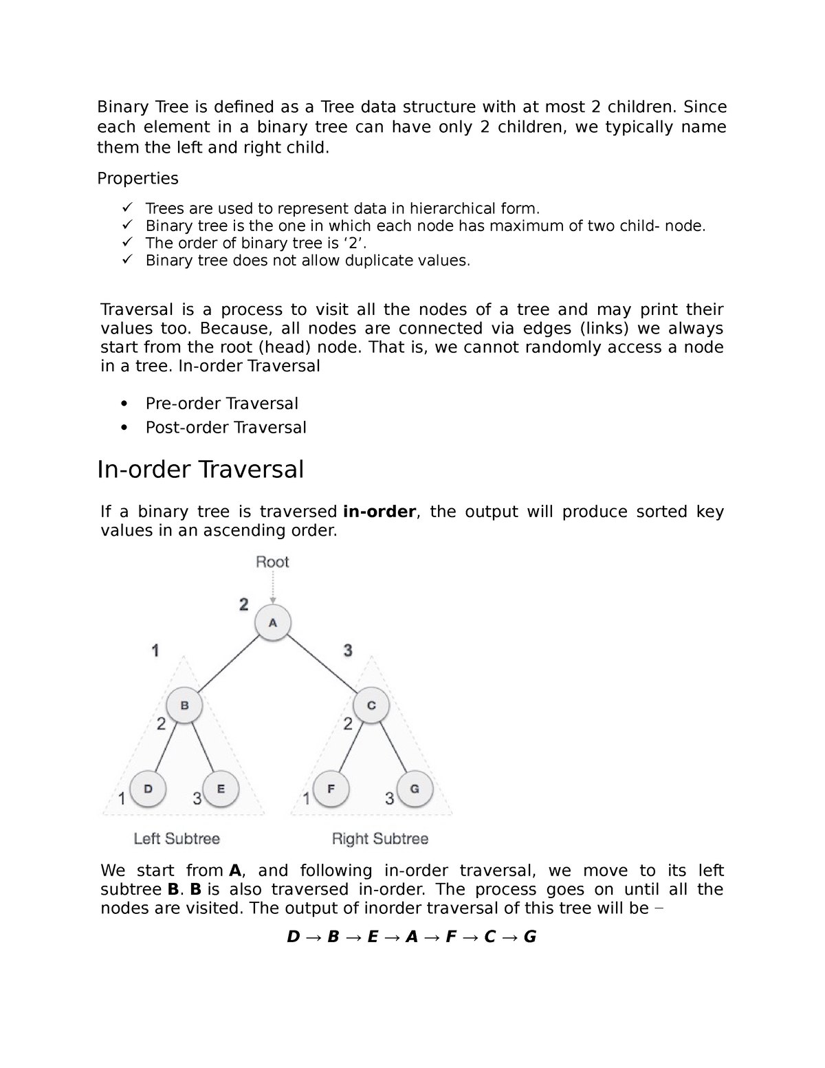 Binary Tree And Traversal Binary Tree Is Defined As A Tree Data   Thumb 1200 1553 