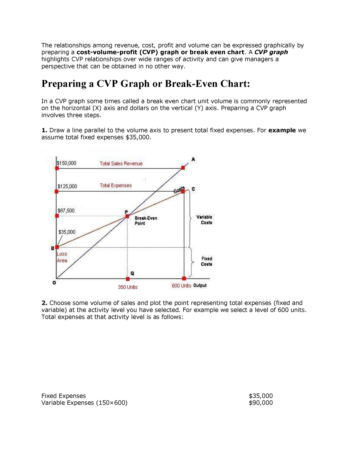 Cvp Important The Relationships Among Revenue Cost Profit And Volume Can Be Expressed 0916