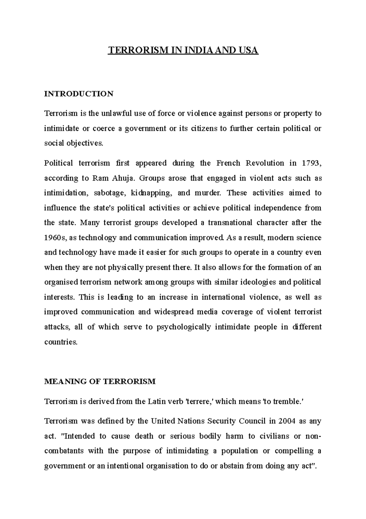 the-issue-of-terrorism-in-india-and-usa-terrorism-in-india-and-usa