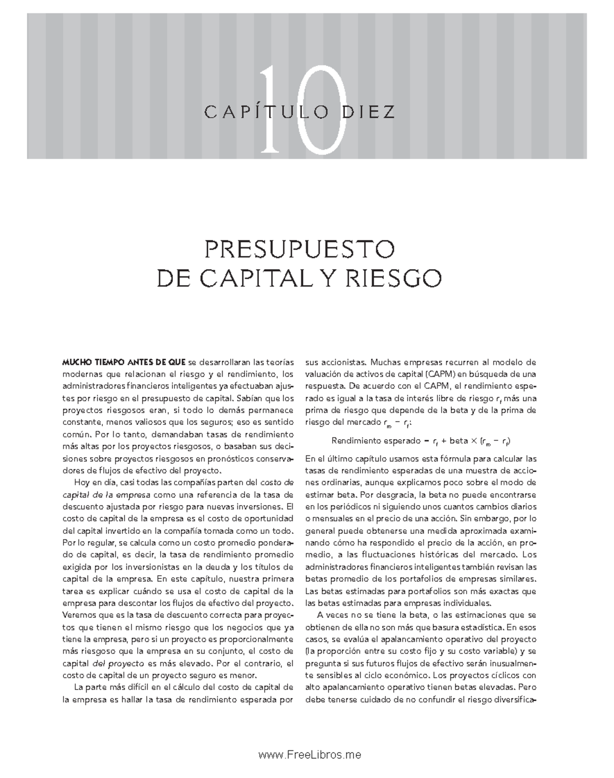 Unidad 4 - libro - 101 PRESUPUESTO DE CAPITAL Y RIESGO MUCHO TIEMPO ...
