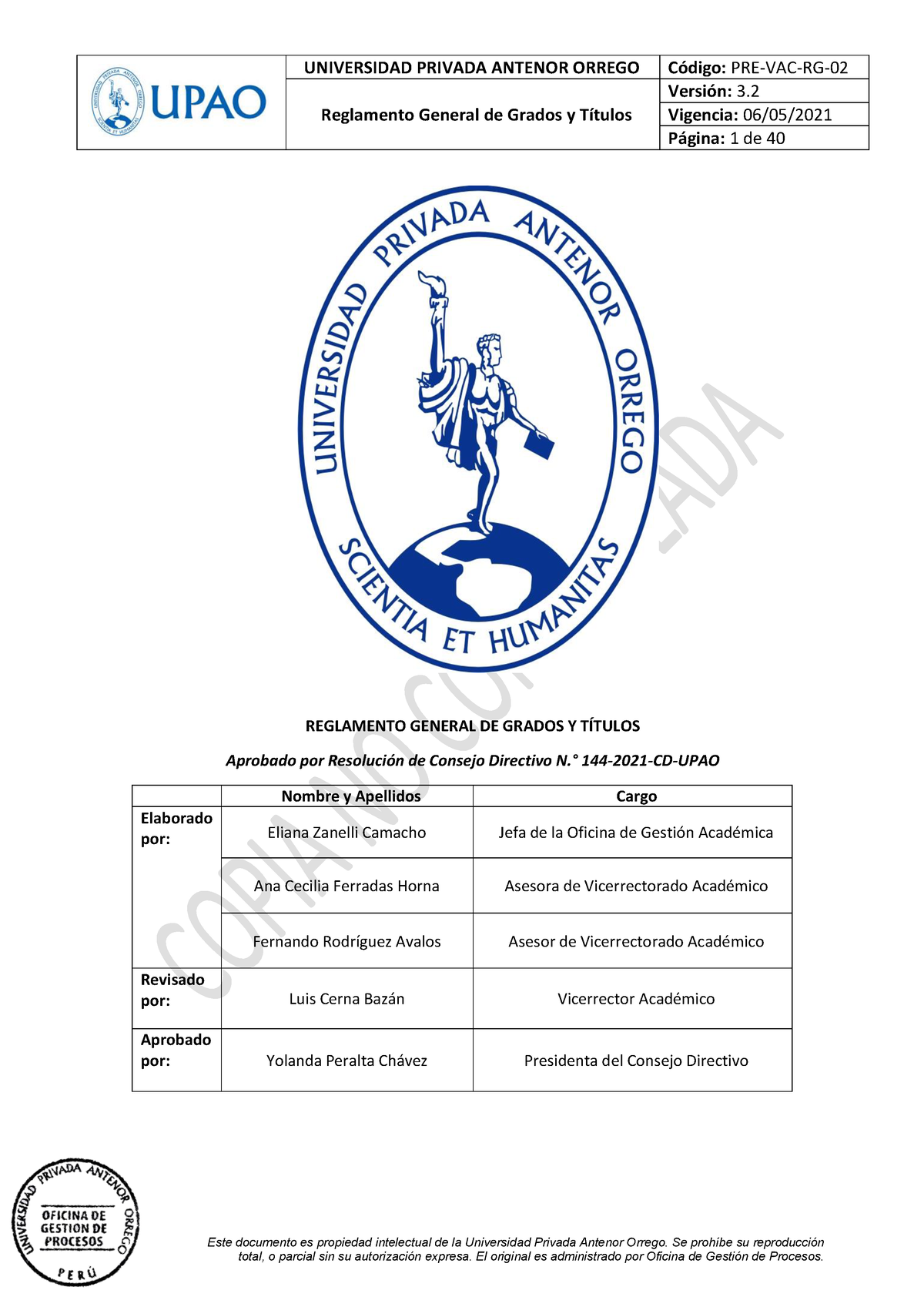 Reglamento De Grados Y Título 2021 TESIS 1 Y 2 - Reglamento General De ...