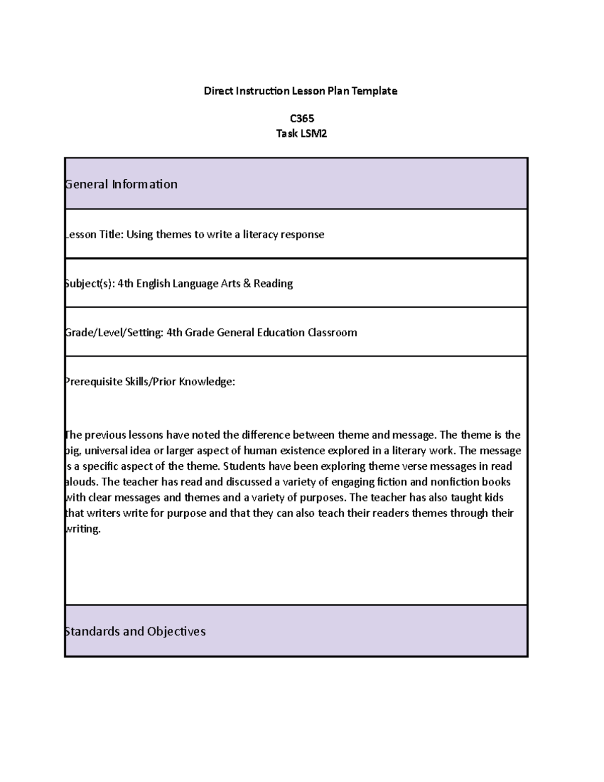 Jamie Lott - C365 Task LSM2 Updated - Direct Instruction Lesson Plan ...