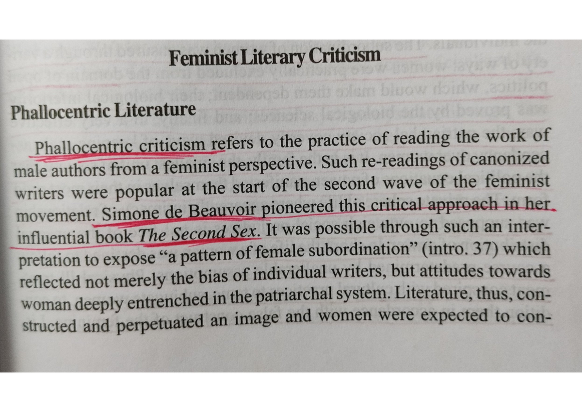 feminist literary criticism thesis statement