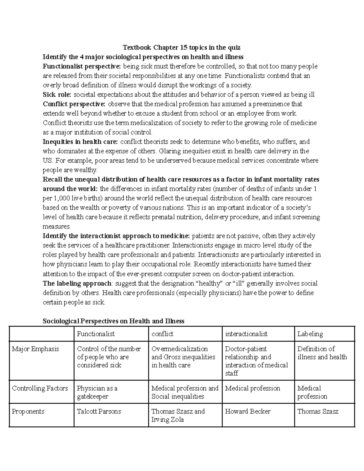 Chapter 15 Quiz Review - Textbook Chapter 15 Topics In The Quiz ...