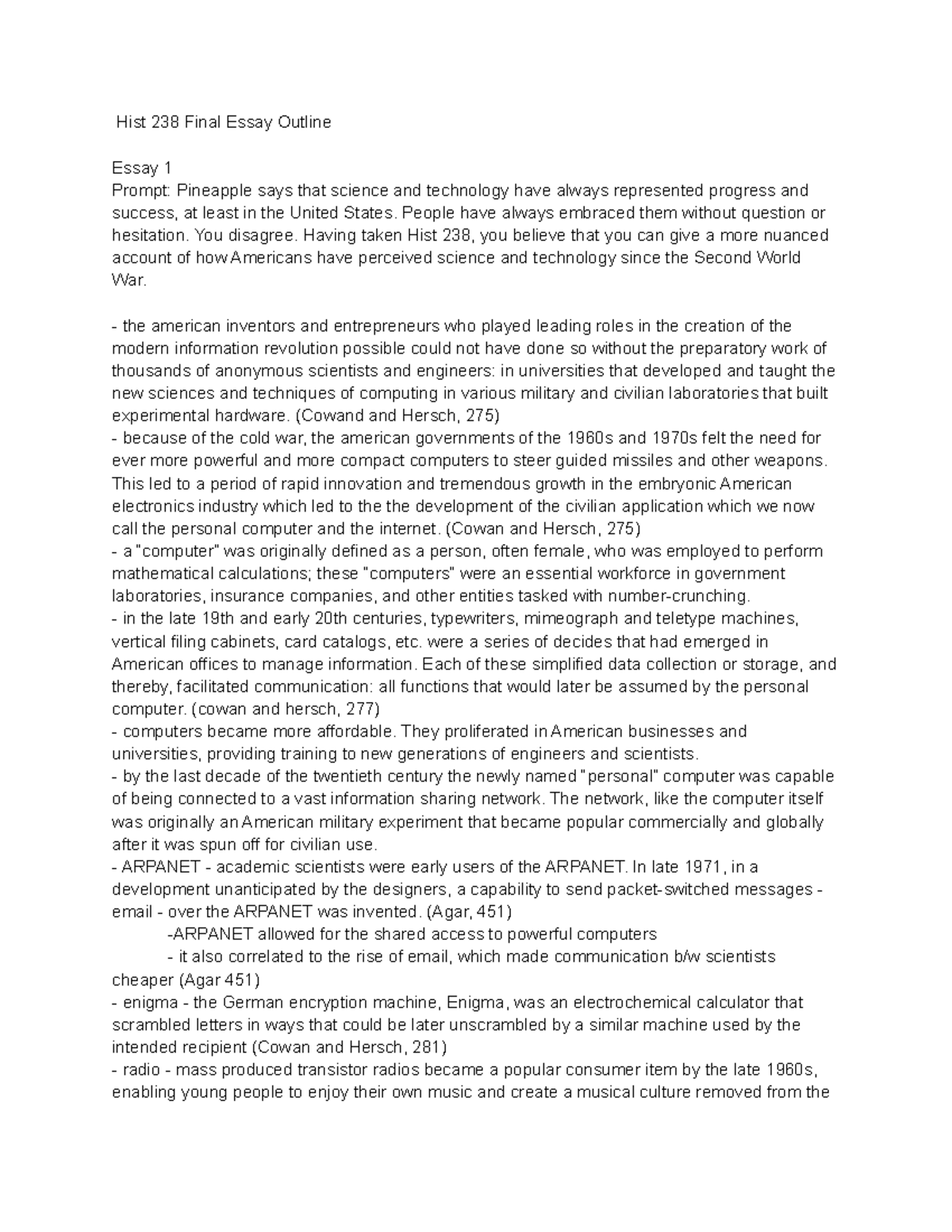 High School Essay Examples Good Persuasive Essay Topics For High School also Example Of A Thesis Statement For An Essay Hist Final Essay Outline Hist Science And Essay Vs Paper