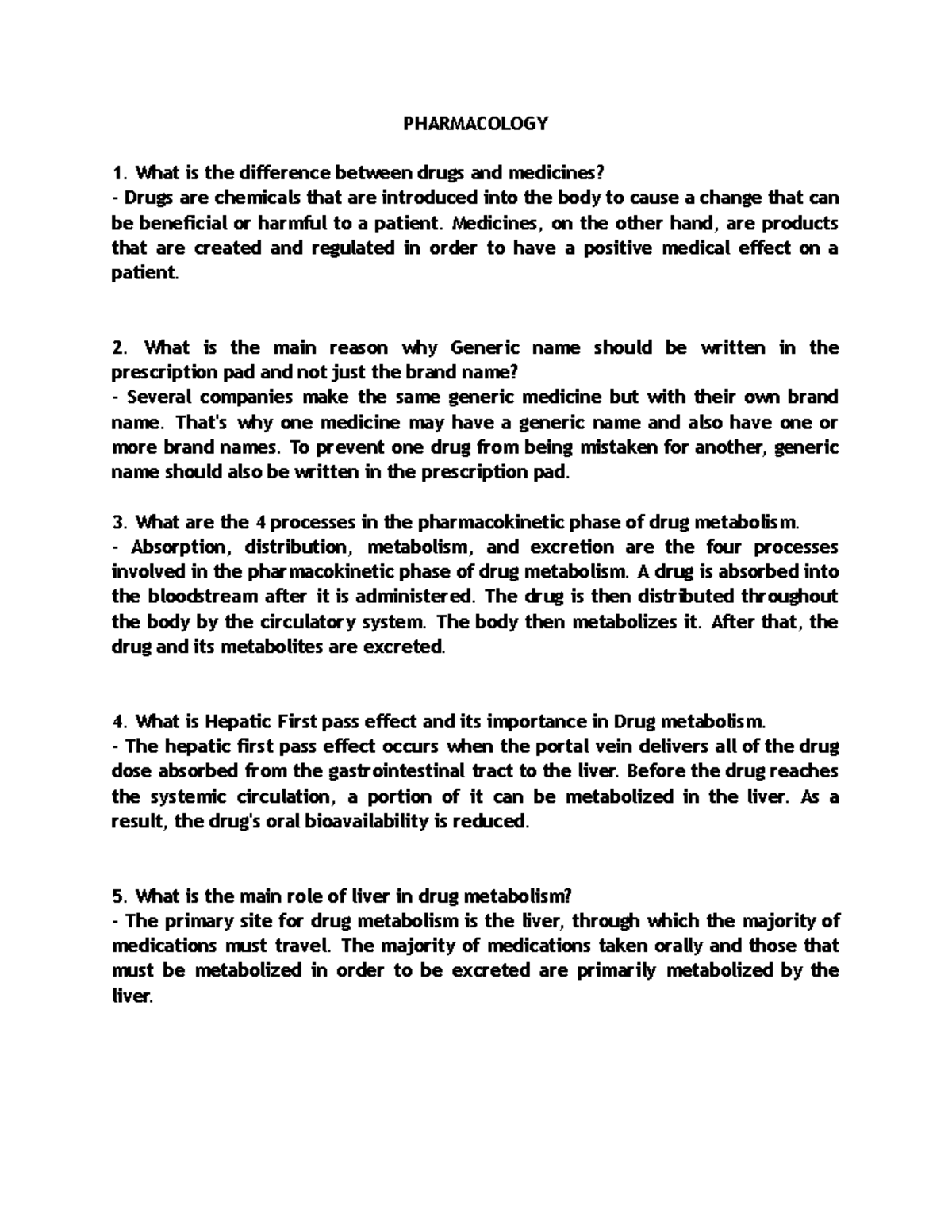 Introduction to Pharmacology PHARMACOLOGY What is the difference