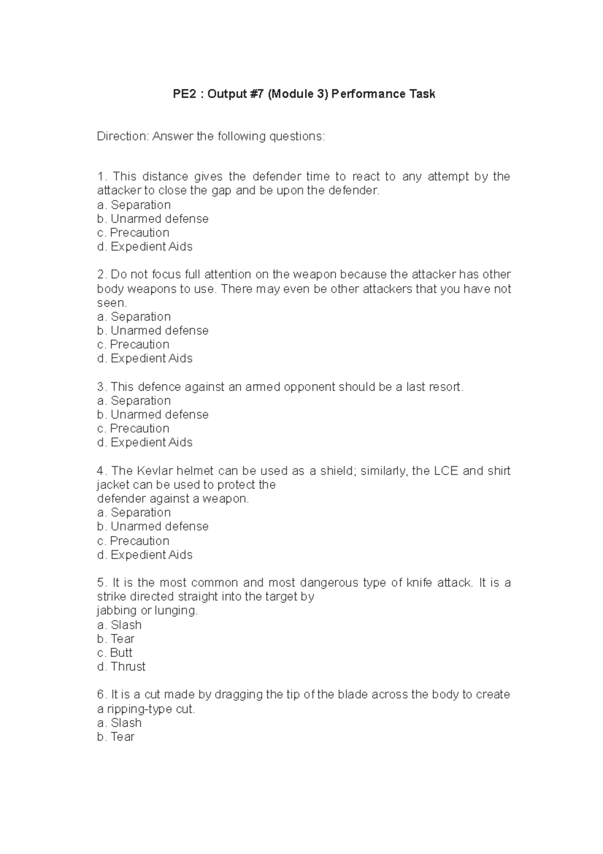 Document 1 FOR RESEARCH PURPOSES ONLY - PE2 : Output #7 (Module 3 ...