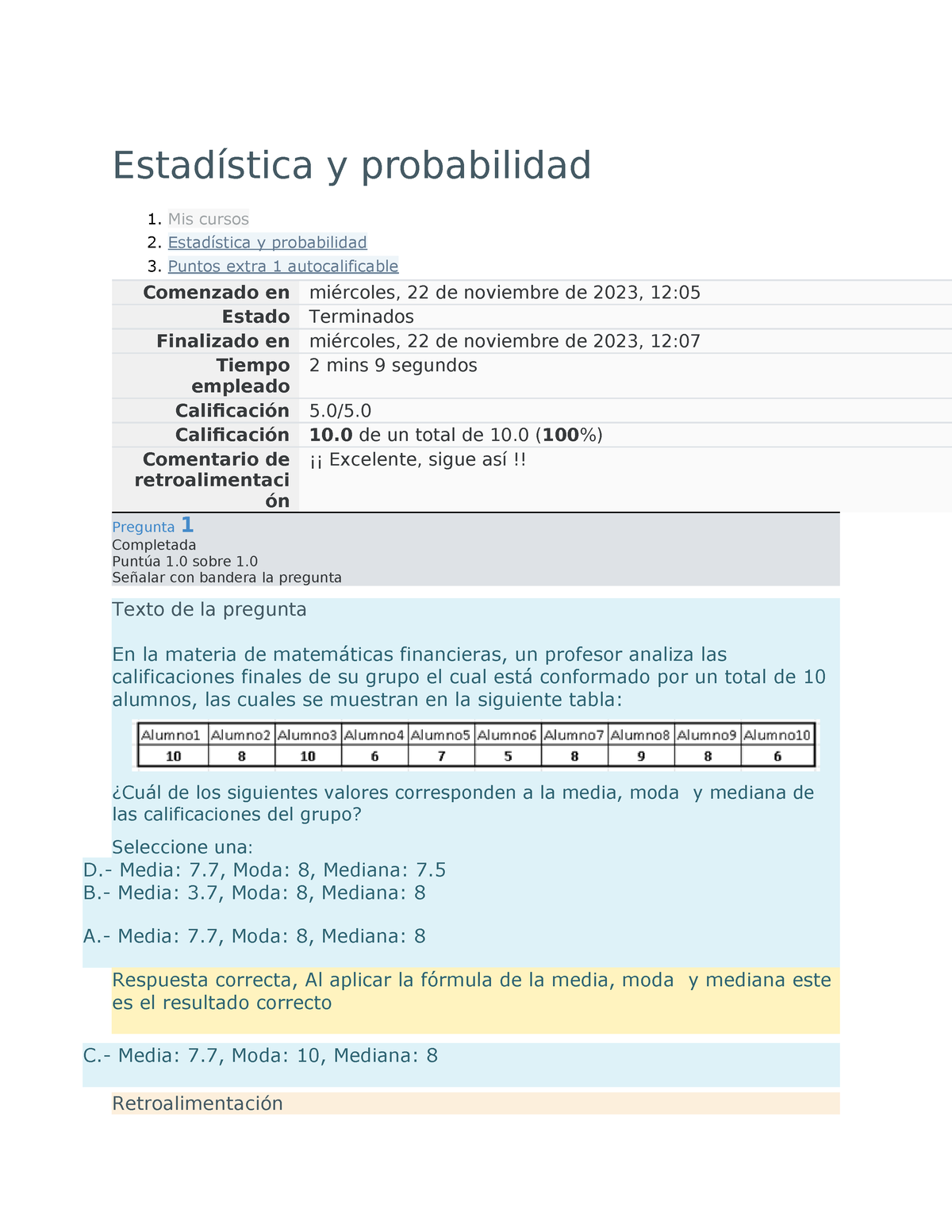 Estadística Y Probabilidad Pe 2 - Estadística Y Probabilidad 1. Mis ...