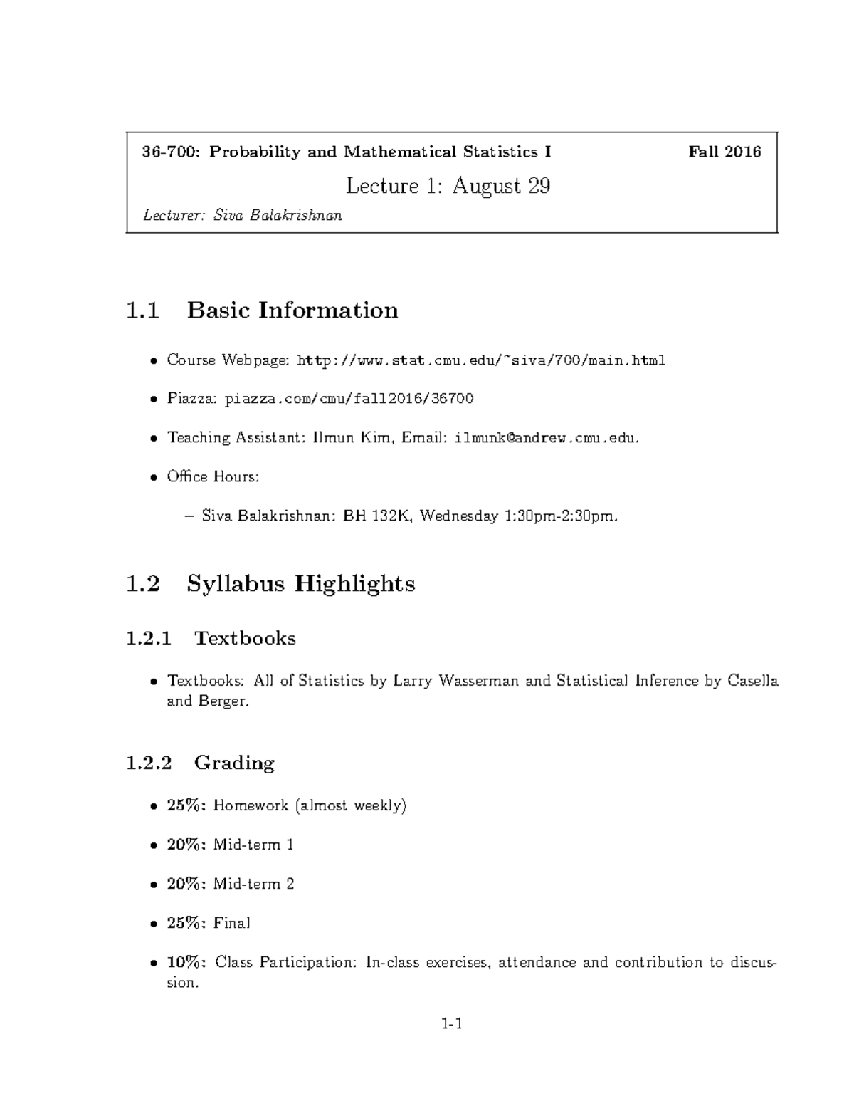Lec1 - Lecture 1 for Probability and Mathematical Statistics ...