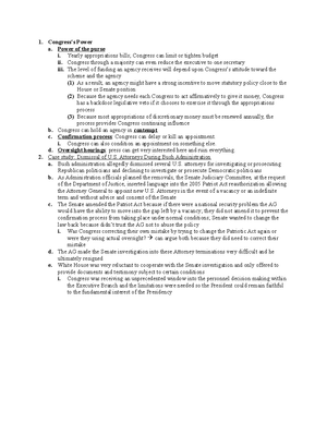 Legislation Law Outline - 2 - The Legislative Process and Statutory ...