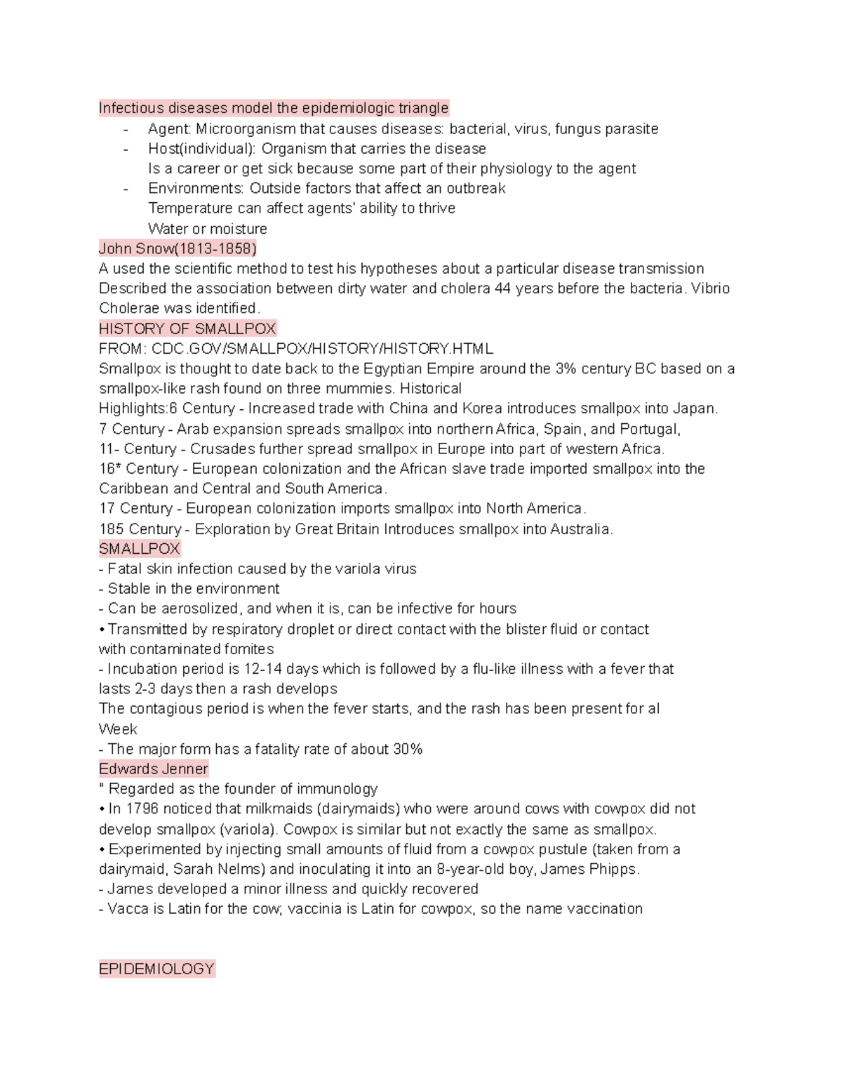 Infectious diseases and epidemiology triangle - Infectious diseases ...