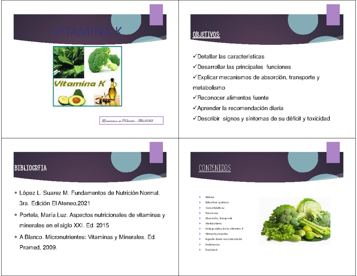 21-Vitamina-K - Power point de Nutrición normal, anual de primer año ...