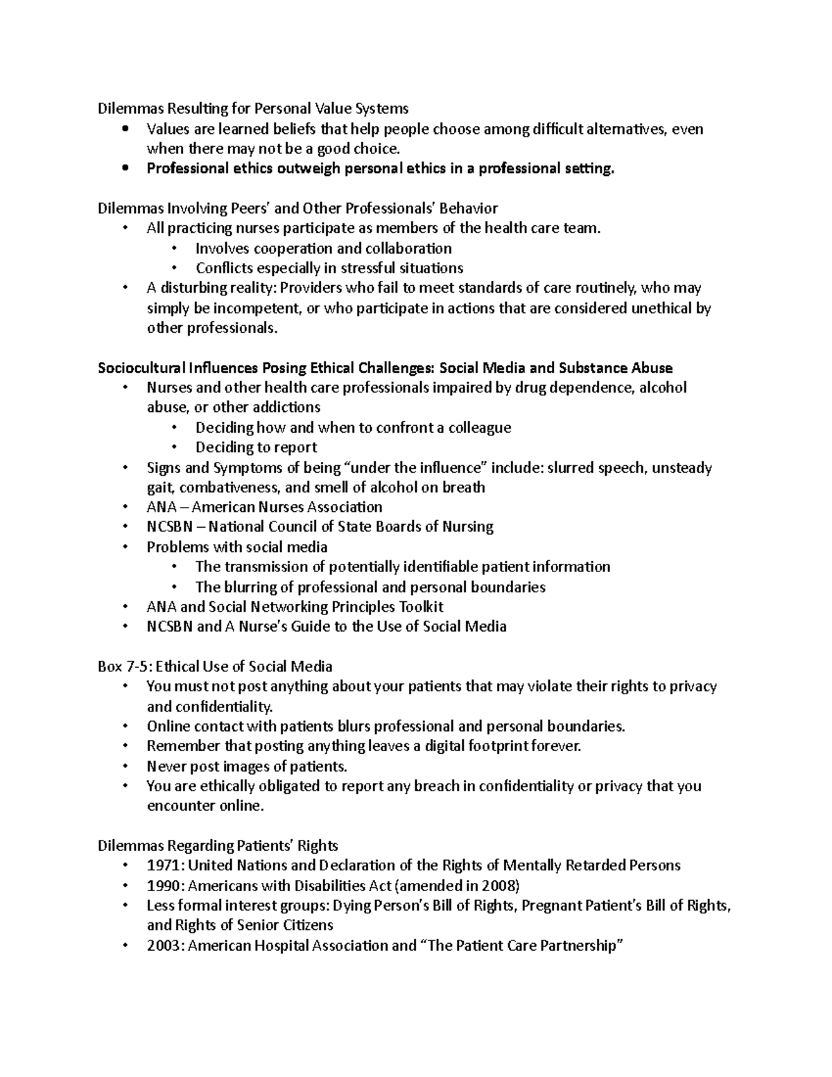 chapter-7-nurs-333-part-5-dilemmas-resulting-for-personal-value