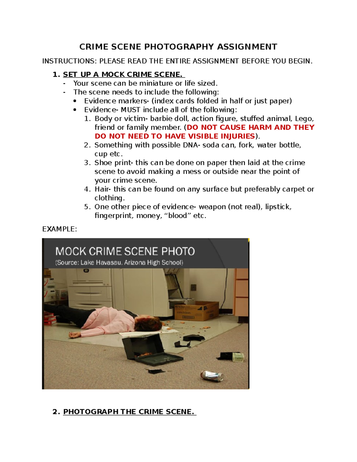 Forensic Crime Scene Photo Assignment 2 2 - CRIME SCENE PHOTOGRAPHY ...