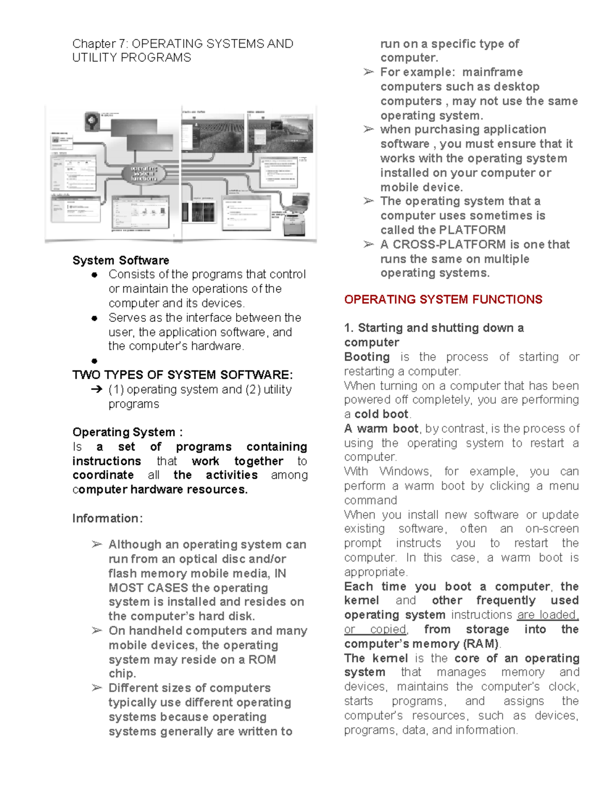 Operating System - For operator management - Chapter 7: OPERATING ...