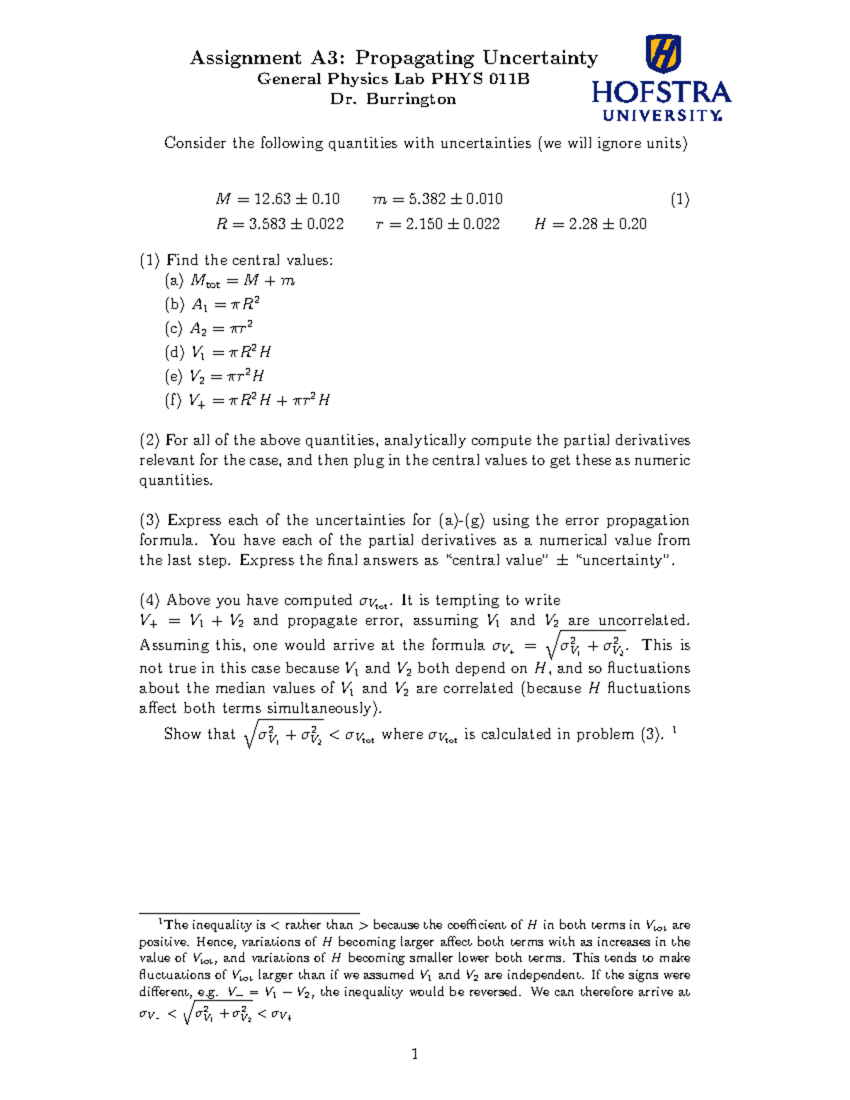Physics 509: Propagating Systematic Uncertainties – VACMTS