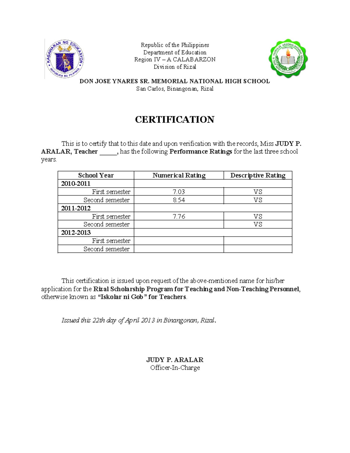 materials in english - Republic of the Philippines Department of ...