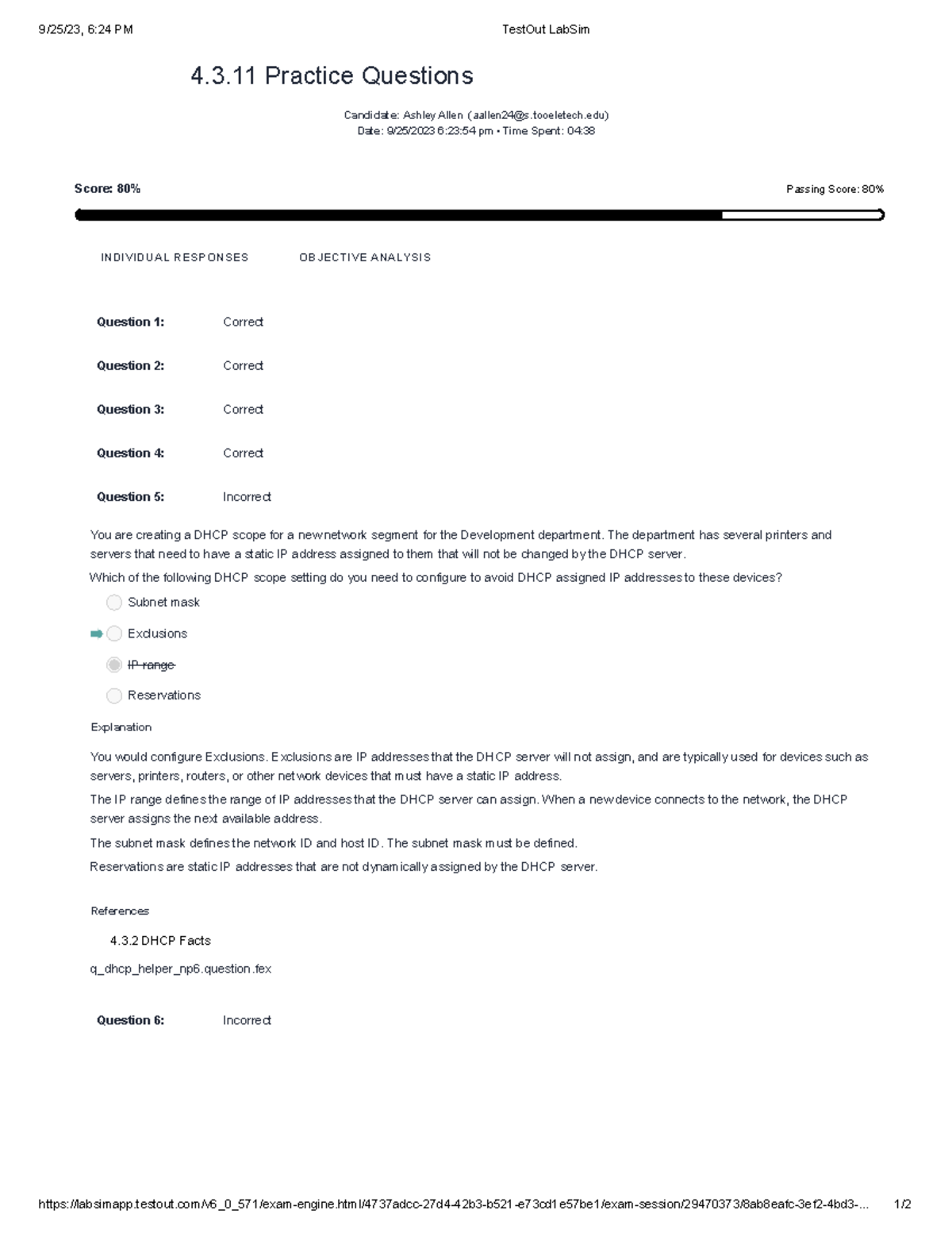 4-3-11-practice-questions-9-25-23-6-24-pm-testout-labsim-studocu