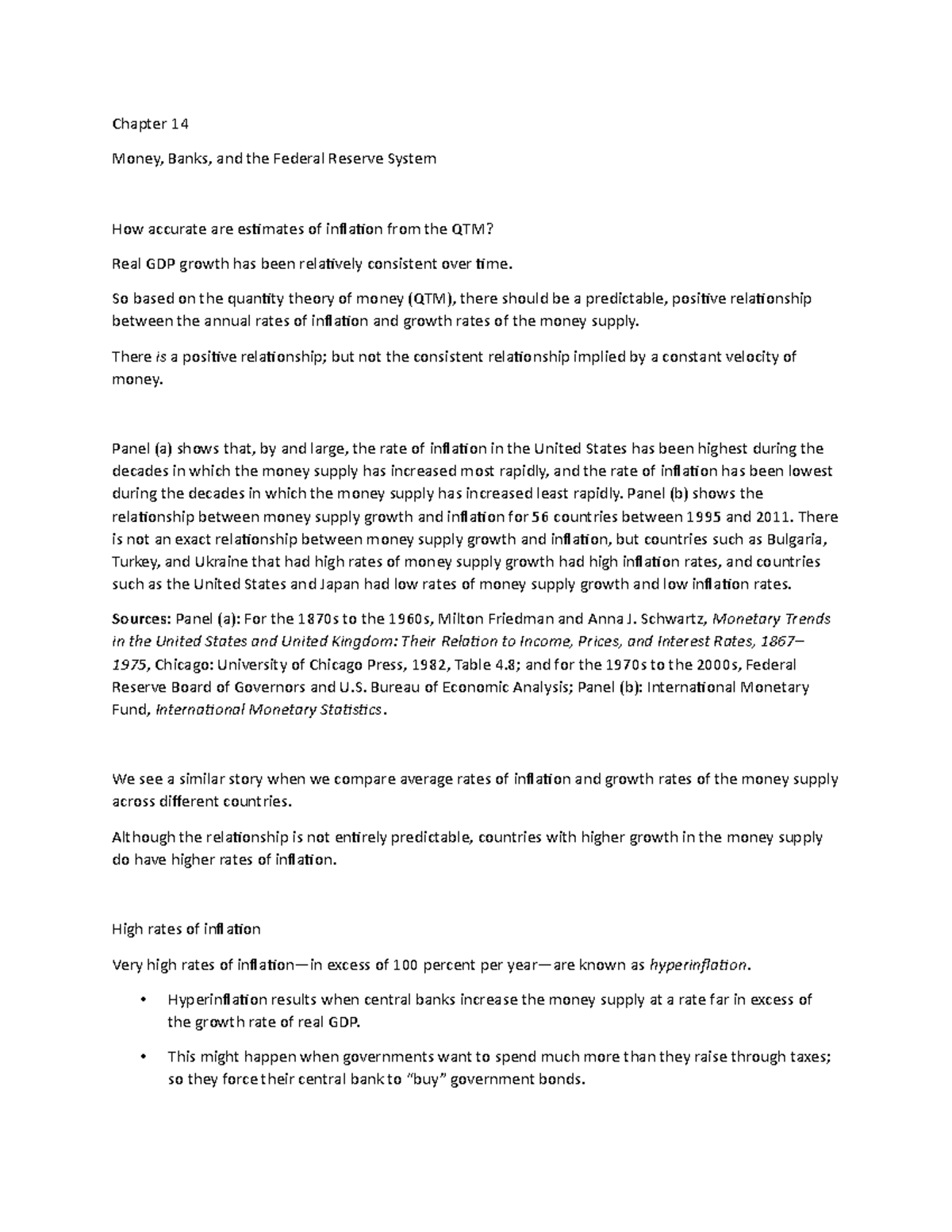 Chapter 14 Lecture Notes 8 - Chapter 14 Money, Banks, and the Federal ...