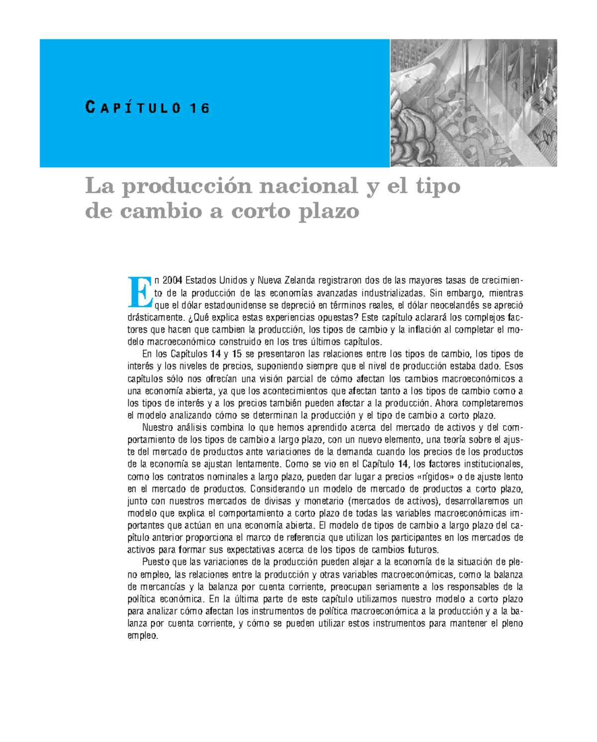 Cap. 16 krugman - C A P Í T U L O 1 6 La producción nacional y el tipo ...