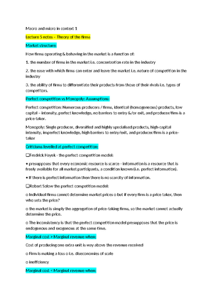Macro and micro in context 1 - lecture 2 III - Macro and micro in ...