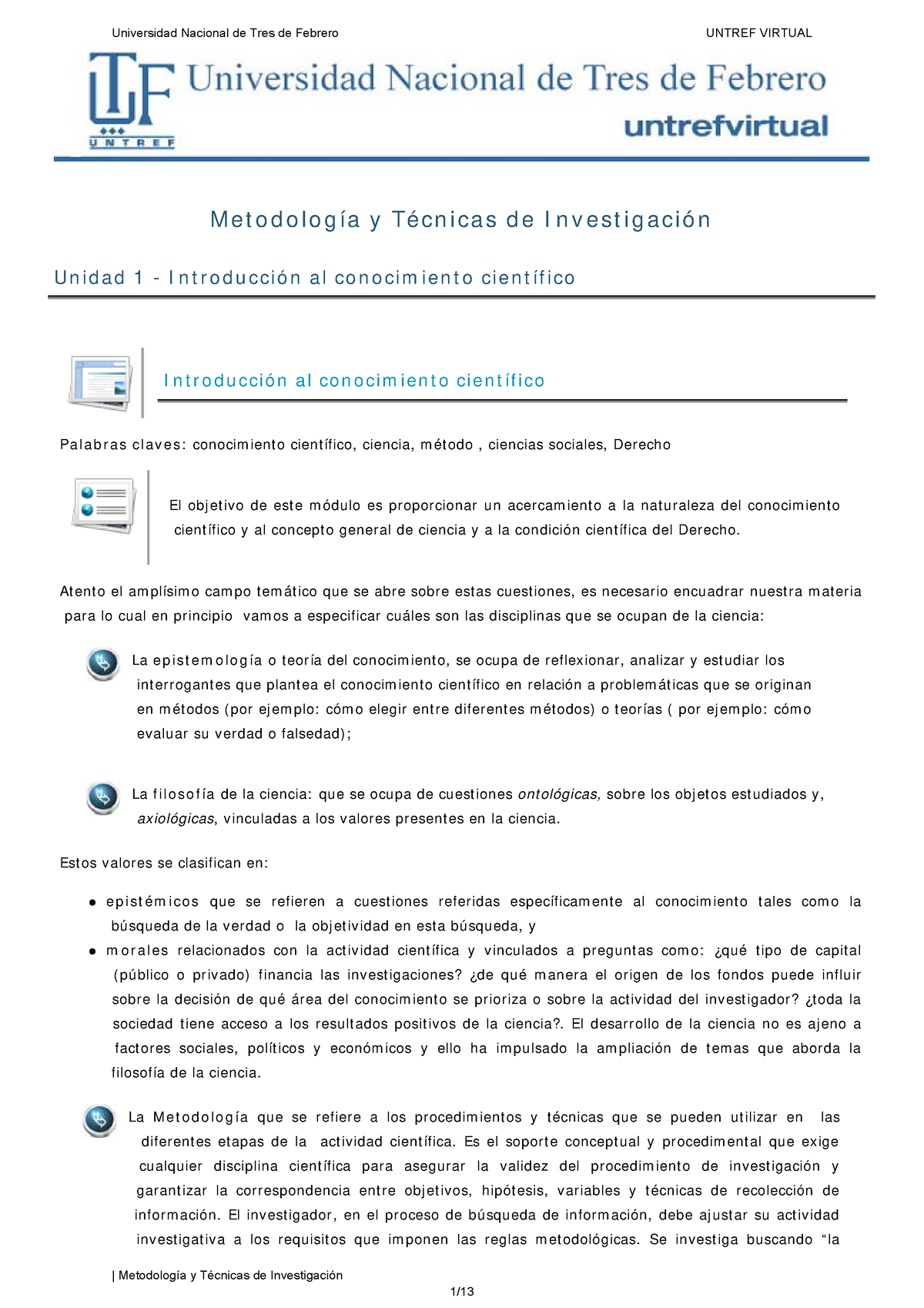 Unidad 1 Metodologia Y Tecnicas DE LA Investigacion - Metodología Y ...