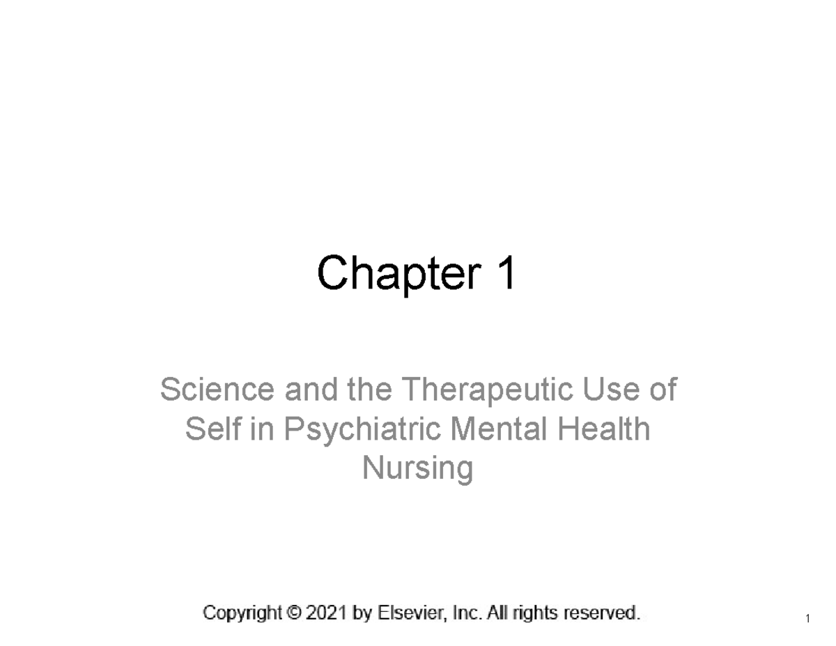 Chapter 1 - Chapter 1 Science And The Therapeutic Use Of Self In ...