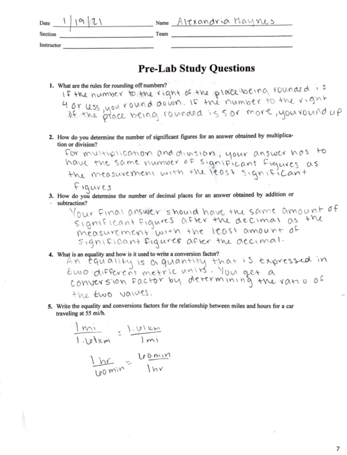 CHEM 1510 Lab Questions - Date \ -1)'-D-l_1:..______ Name - Studocu
