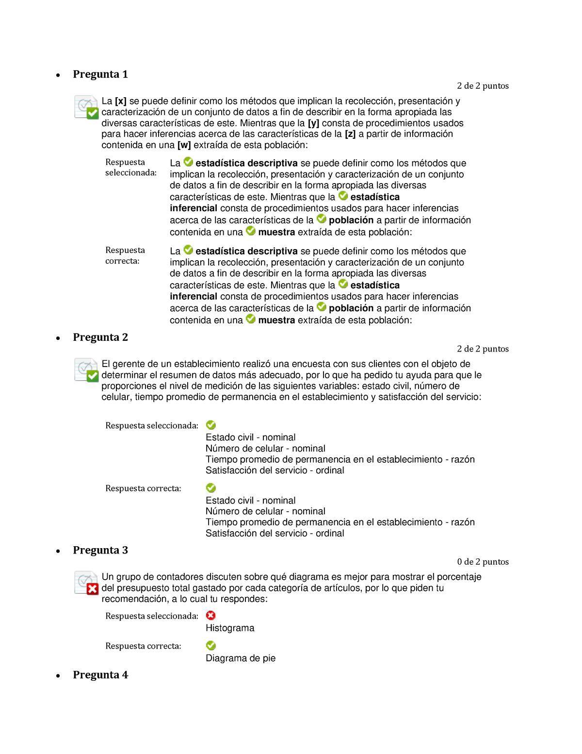 Actividad 1. Automatizada Probabilidad Y Estadistica - • Pregunta 1 2 ...