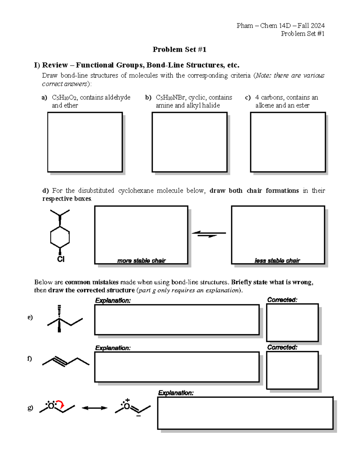 PS1-1 - problem set 1 - Problem Set # Problem Set # 1 I) Review ...