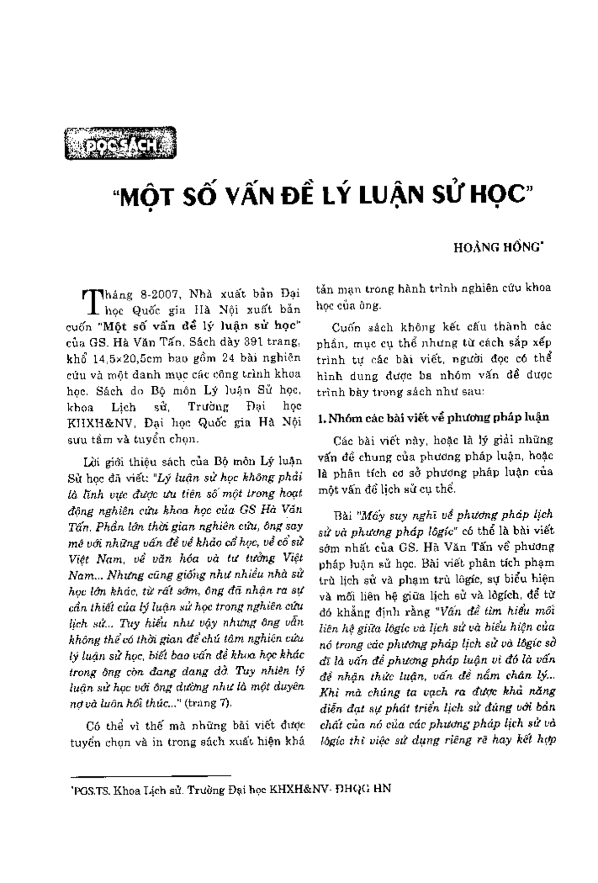 381(2008-1) p76-78 - Tài liệu - DOC SACH. sô VAN DÊ LY LUÂN SÚ HOANG ...