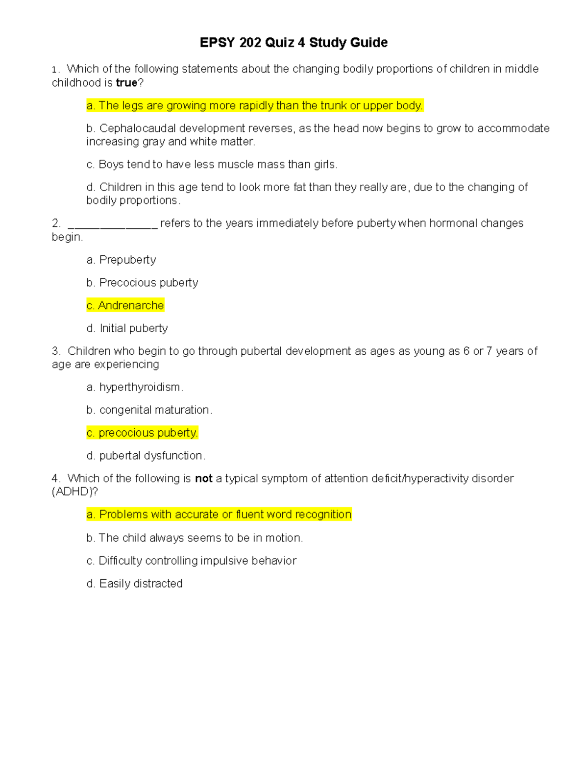 EPSY 202 Quiz 4 Chapters 11 Thru 13 Study Guide - EPSY 202 Quiz 4 Study ...