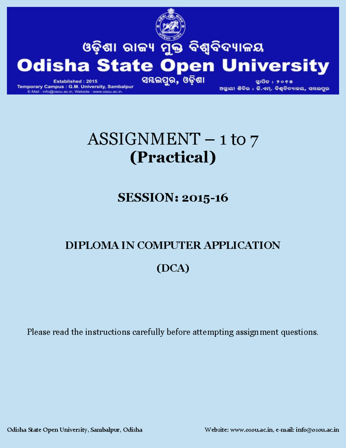 osou assignment questions 2021