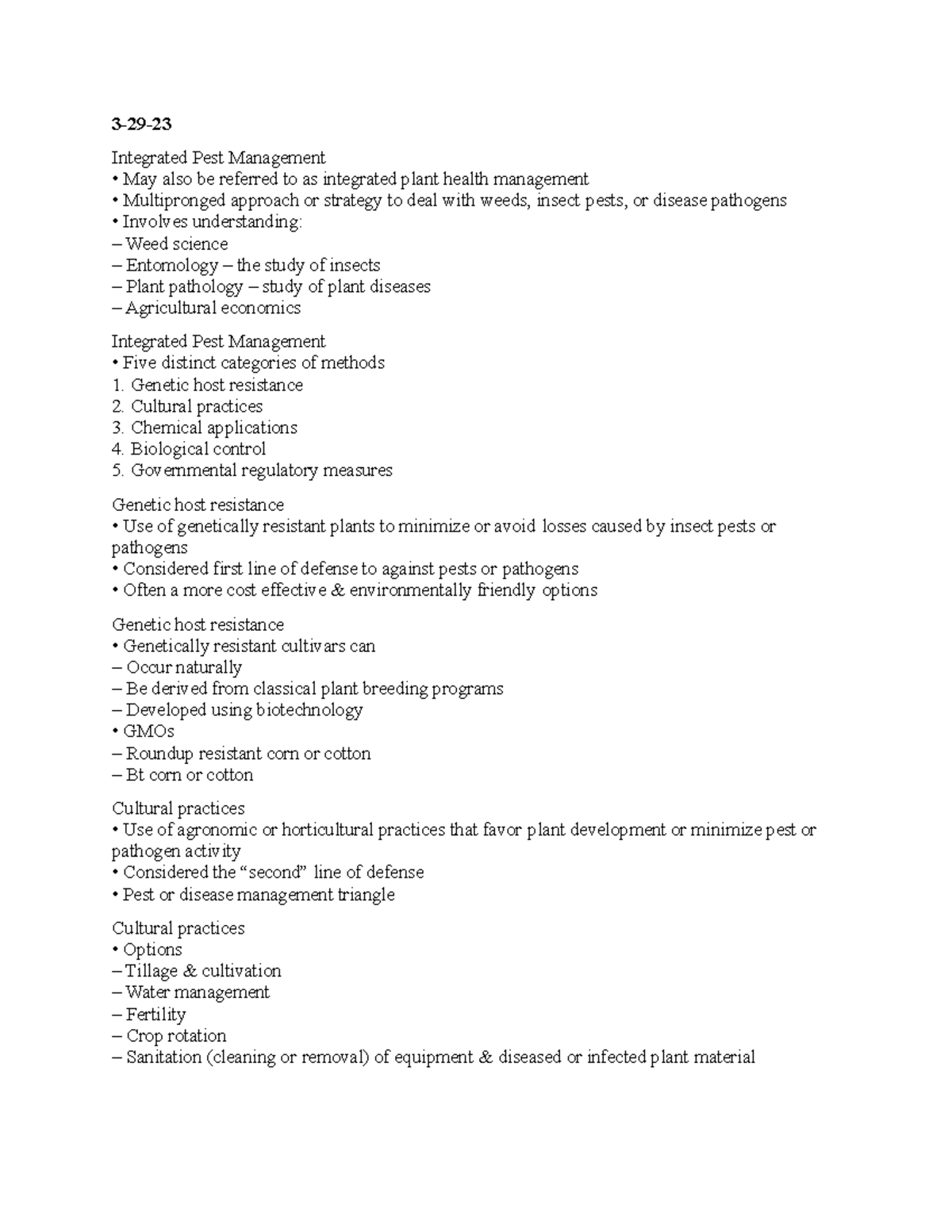 Integrated Pest Management - 3-29- Integrated Pest Management May also ...