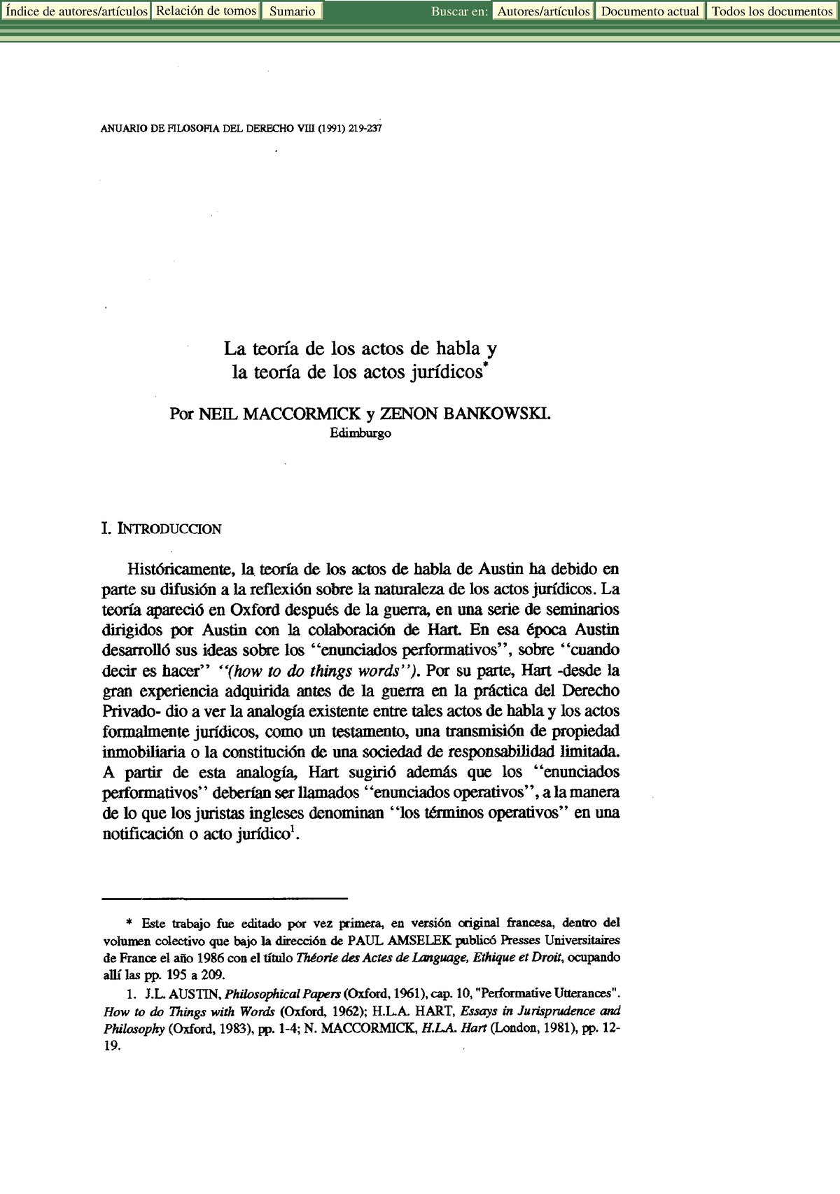 Dialnet La Teoria De Los Actos De Habla Yla Teoria De Los Actos Juridi