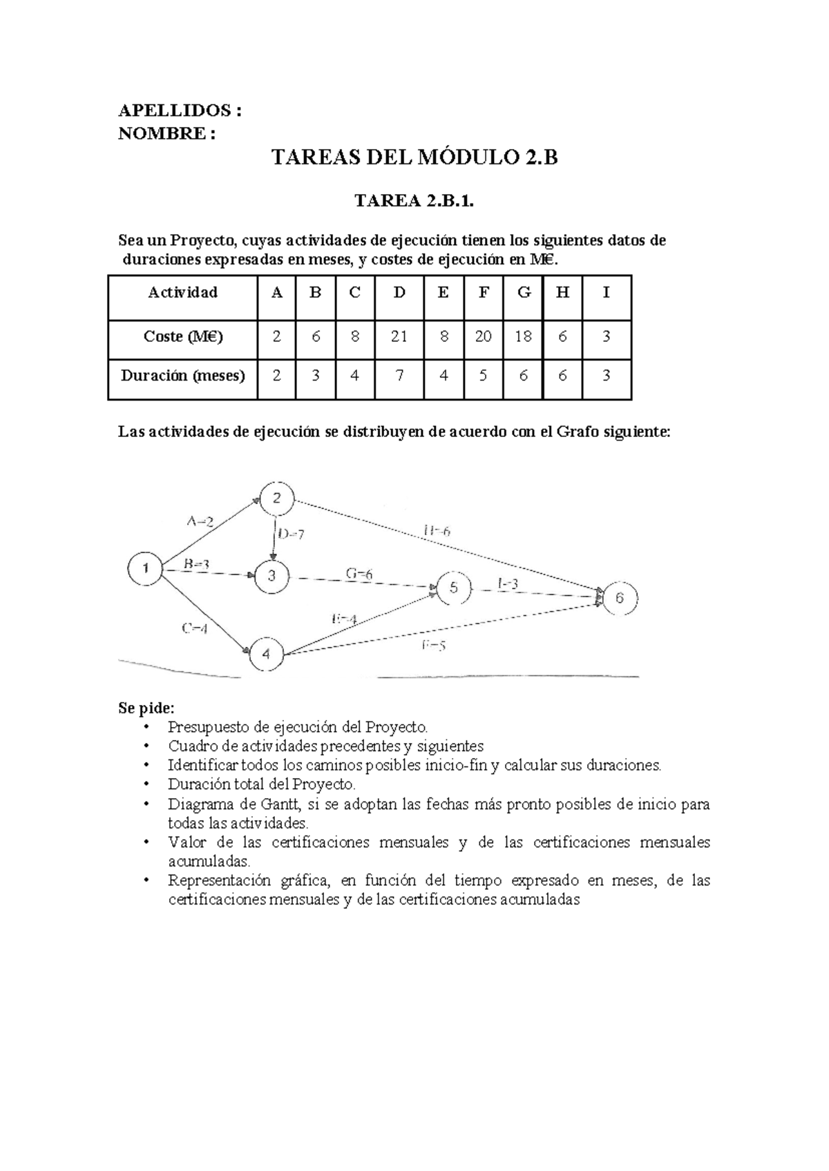 2.B. Tareas Módulo 2.B - TAREA - APELLIDOS : NOMBRE : TAREAS DEL MÓDULO ...