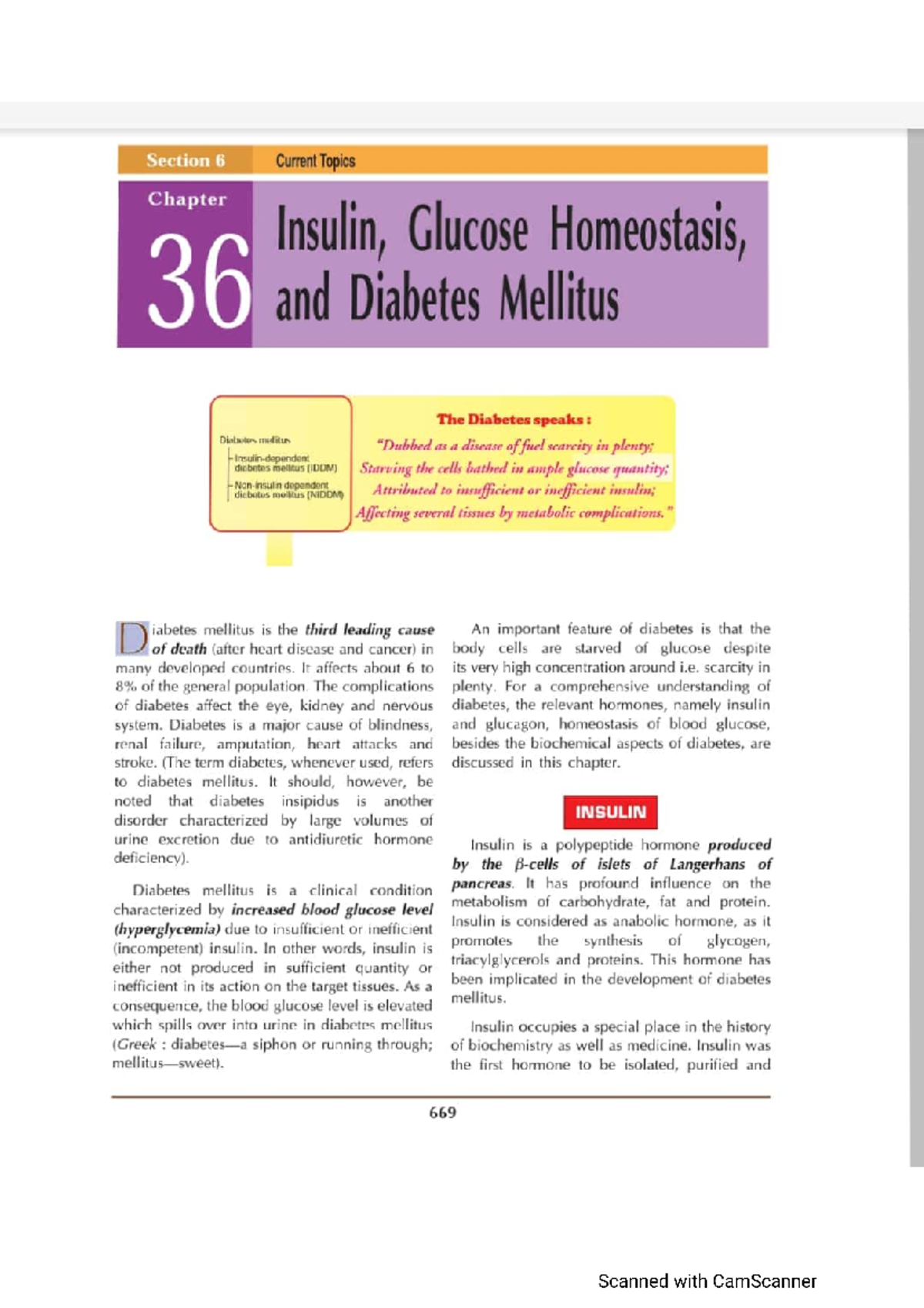 Insulin & Glucagone ( U Sathyanarayana) - Biochemistry - Studocu