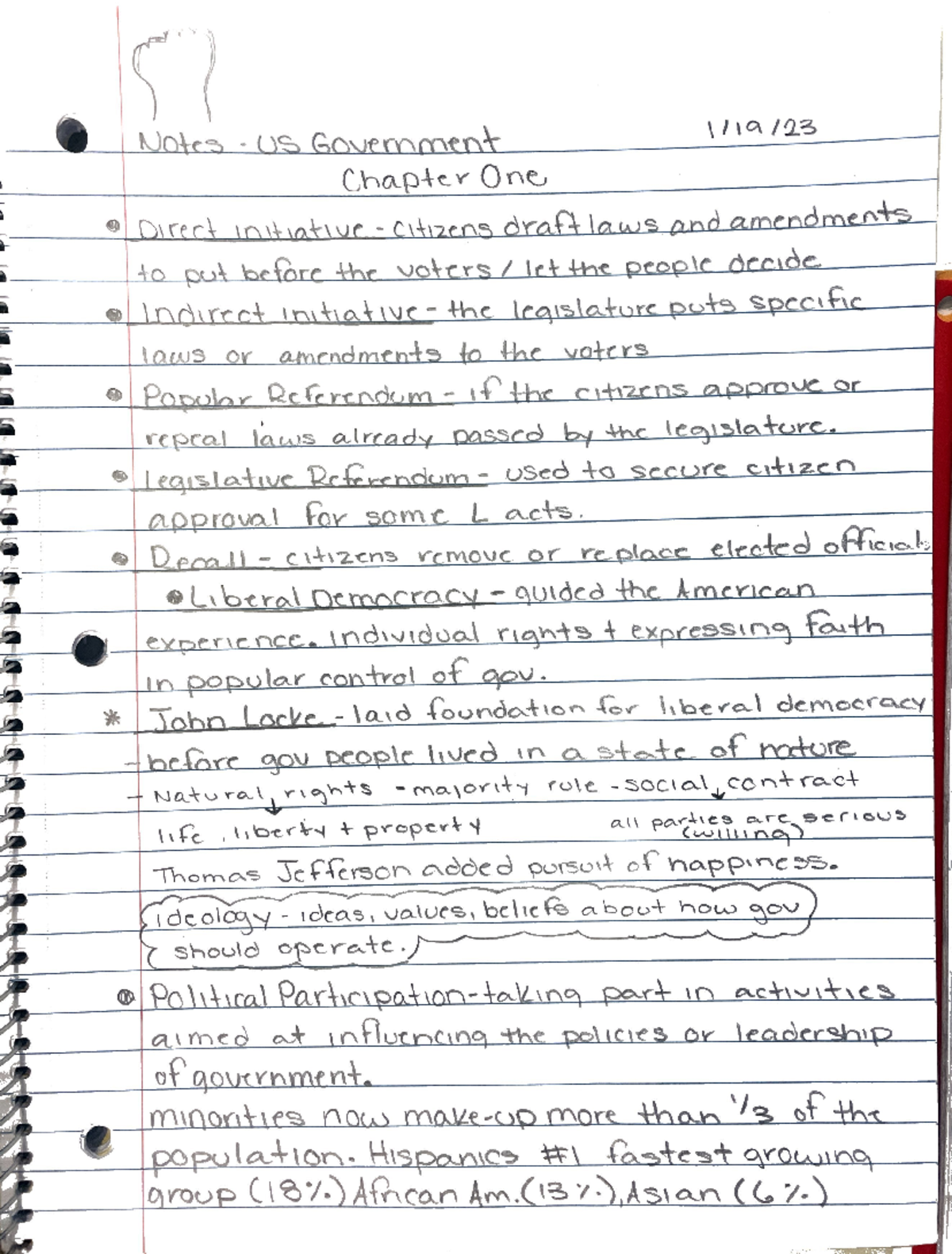 Government chap 1 - Direct Initiative, Indirect, Political ...