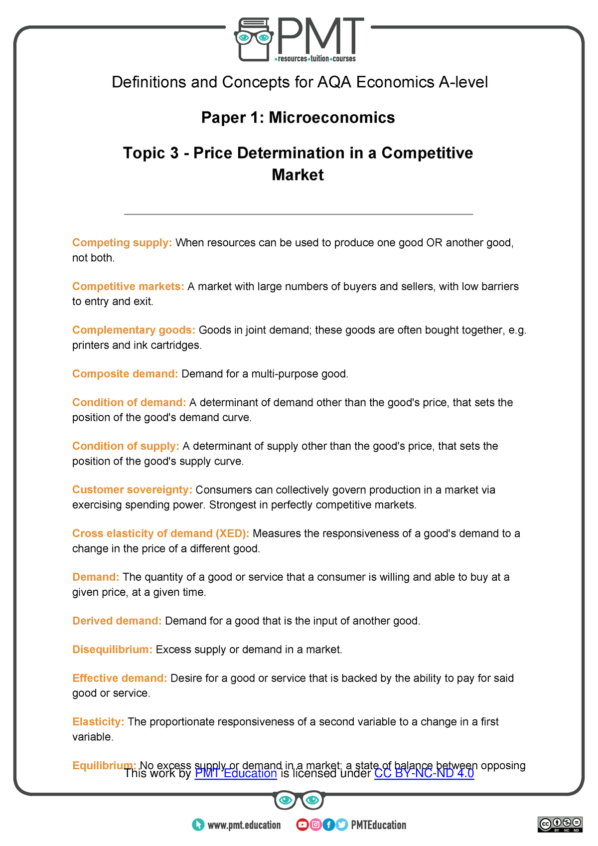 3. Price determination in a competitive market - bit/pmt-edu-cc bit/pmt ...