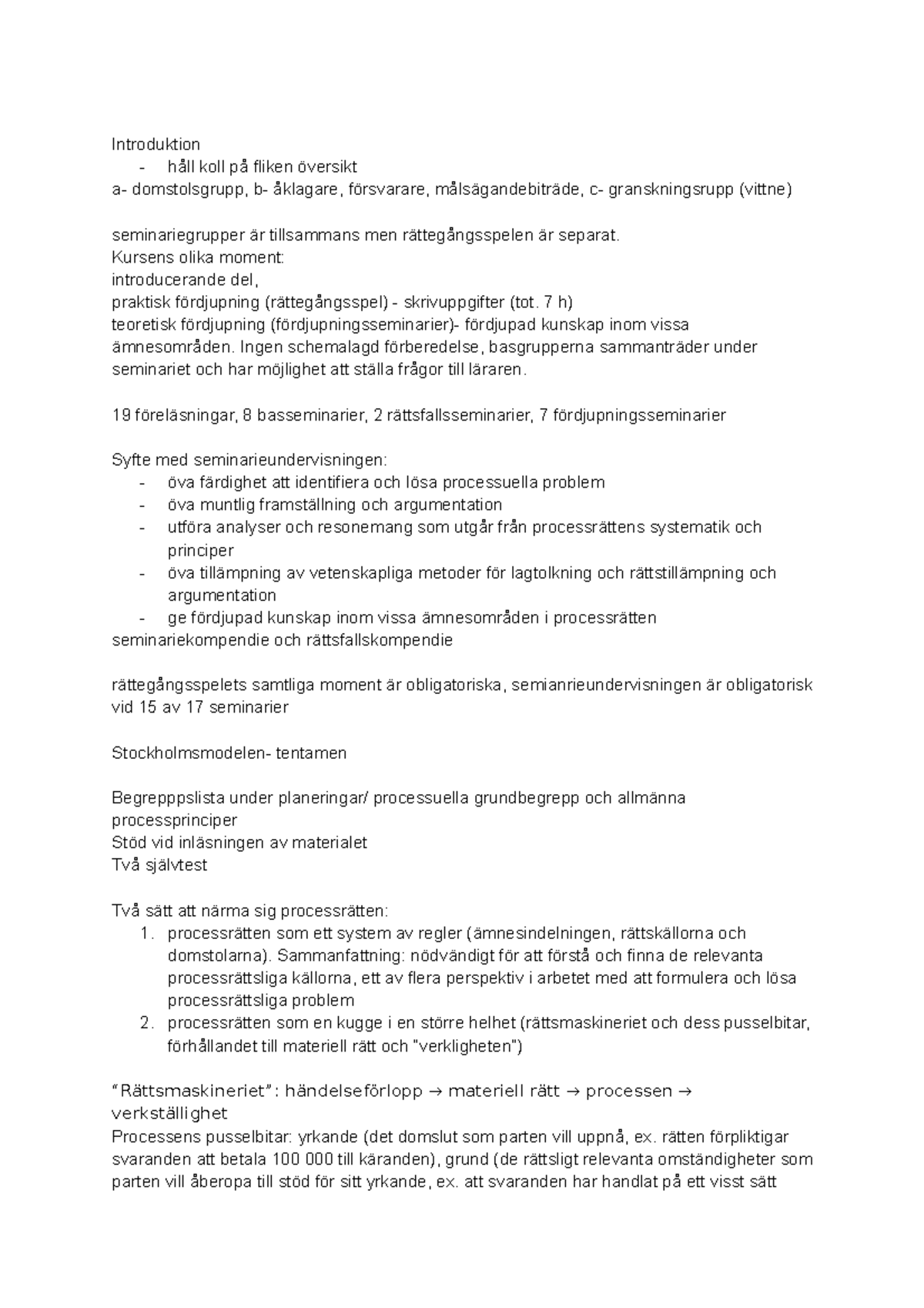 Introduktion - föreläsning - Introduktion - håll koll på fliken ...