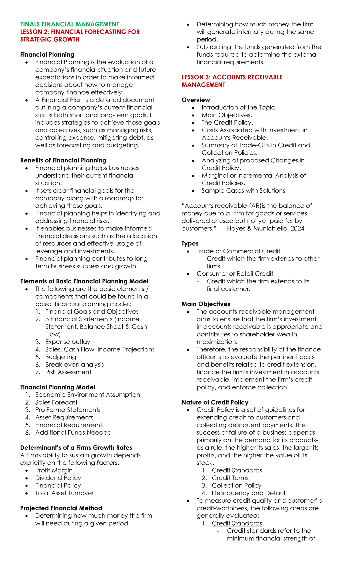 Lesson 2 and 3 - FINALS FINANCIAL MANAGEMENT LESSON 2: FINANCIAL ...