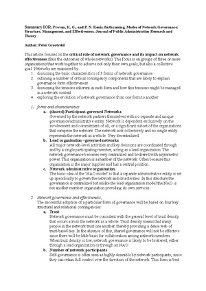 14. Powell (1990) Neither Market nor Hierarchy - W. Powel (1990 ...