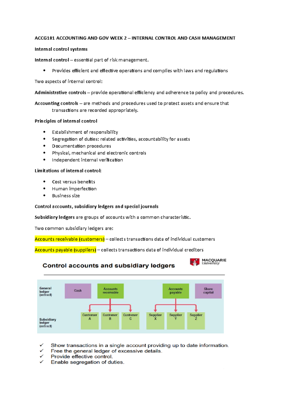 Week 2 ACCG lecture - ACCG101 ACCOUNTING AND GOV WEEK 2 – INTERNAL ...