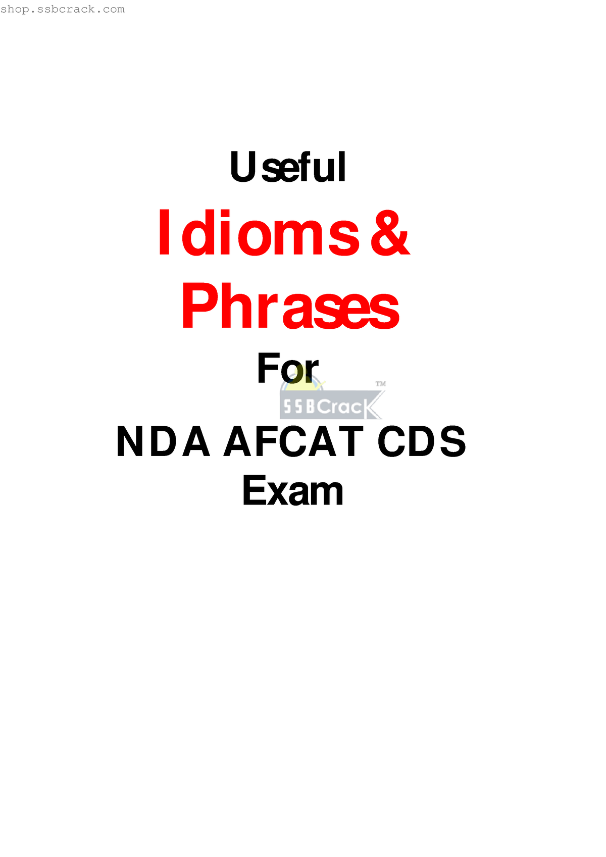 idioms-phrases-ssbcrack-nda-afcat-cds-exam-for-useful-i-dioms