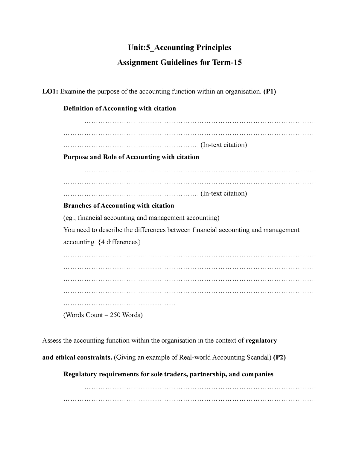 unit 5 accounting principles assignment