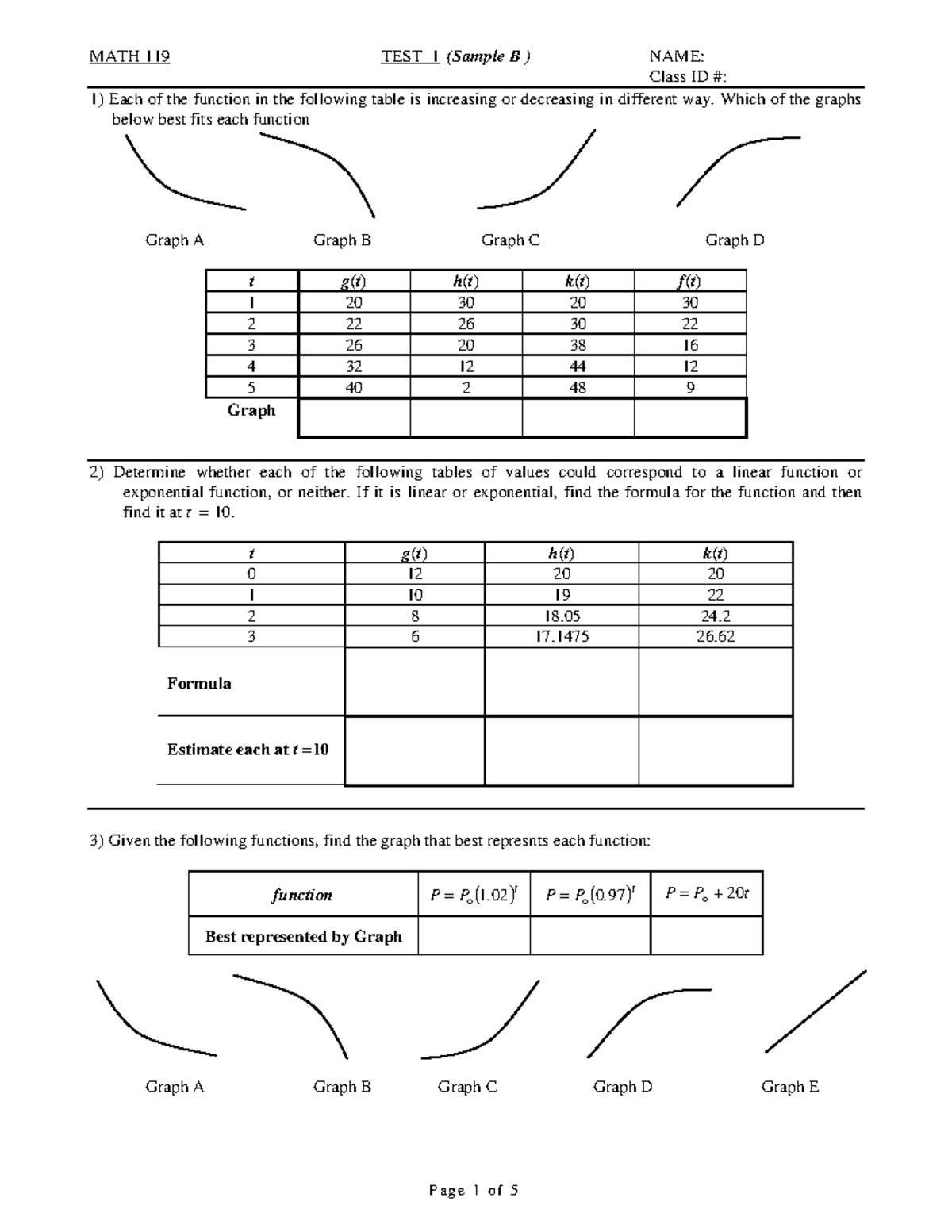 Test1b - Test problems and solutions for ultimate practice, Maan Omraan ...