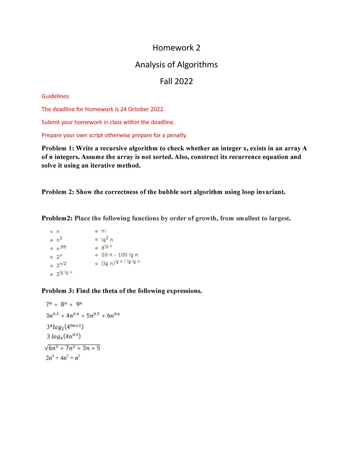 homework 2 searching algorithms