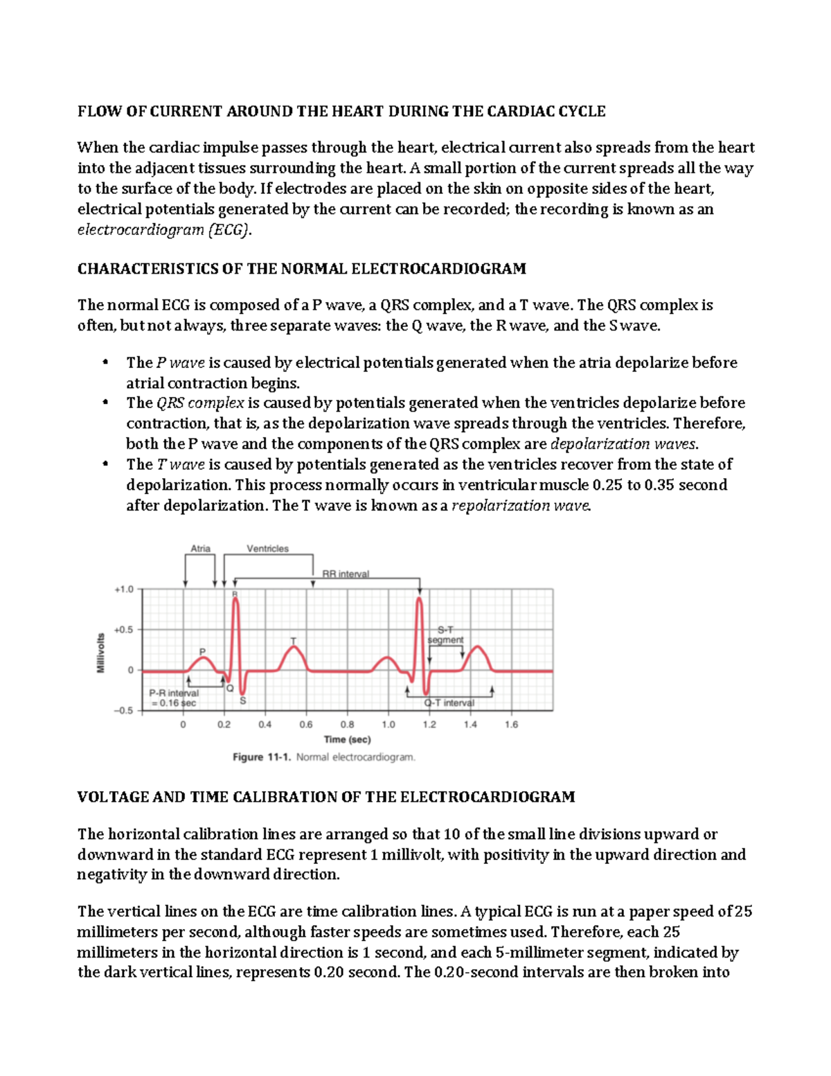 ECG - ECG, from Guyton book - FLOW OF CURRENT AROUND THE HEART DURING ...