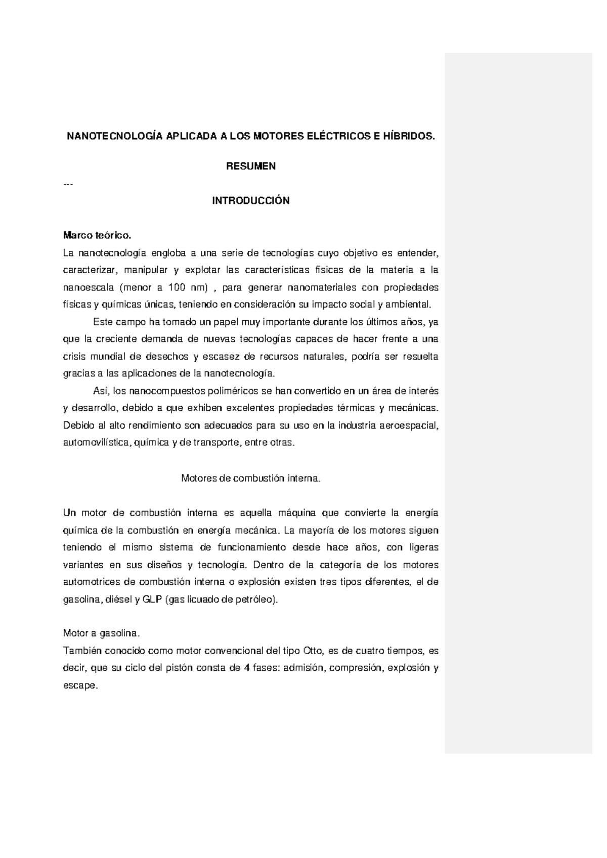 Nanotecnología Aplicada A Los Motores Eléctricos E Híbridos ...