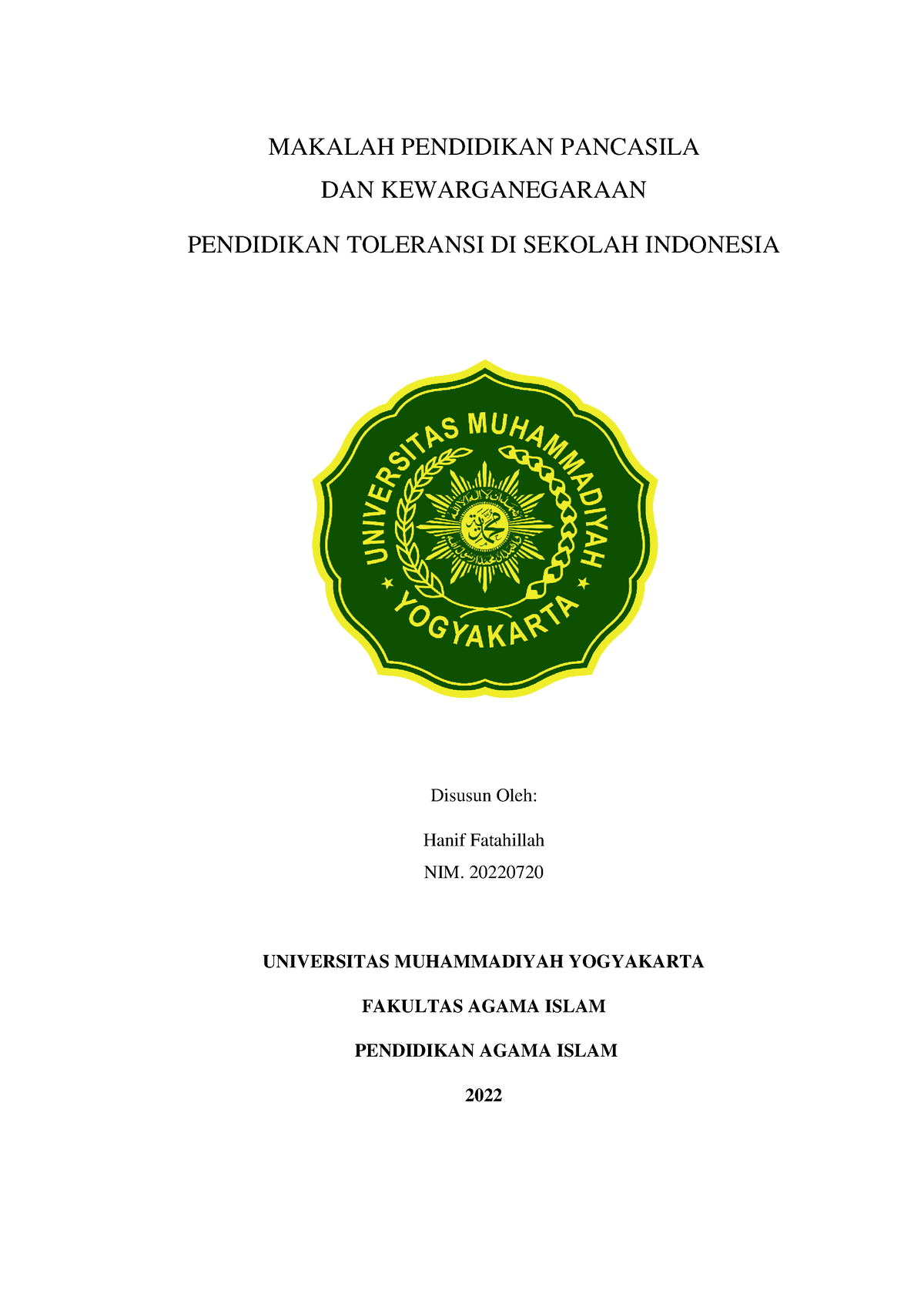 Pendidikan Toleransi DI Sekolah Indonesia - MAKALAH PENDIDIKAN ...